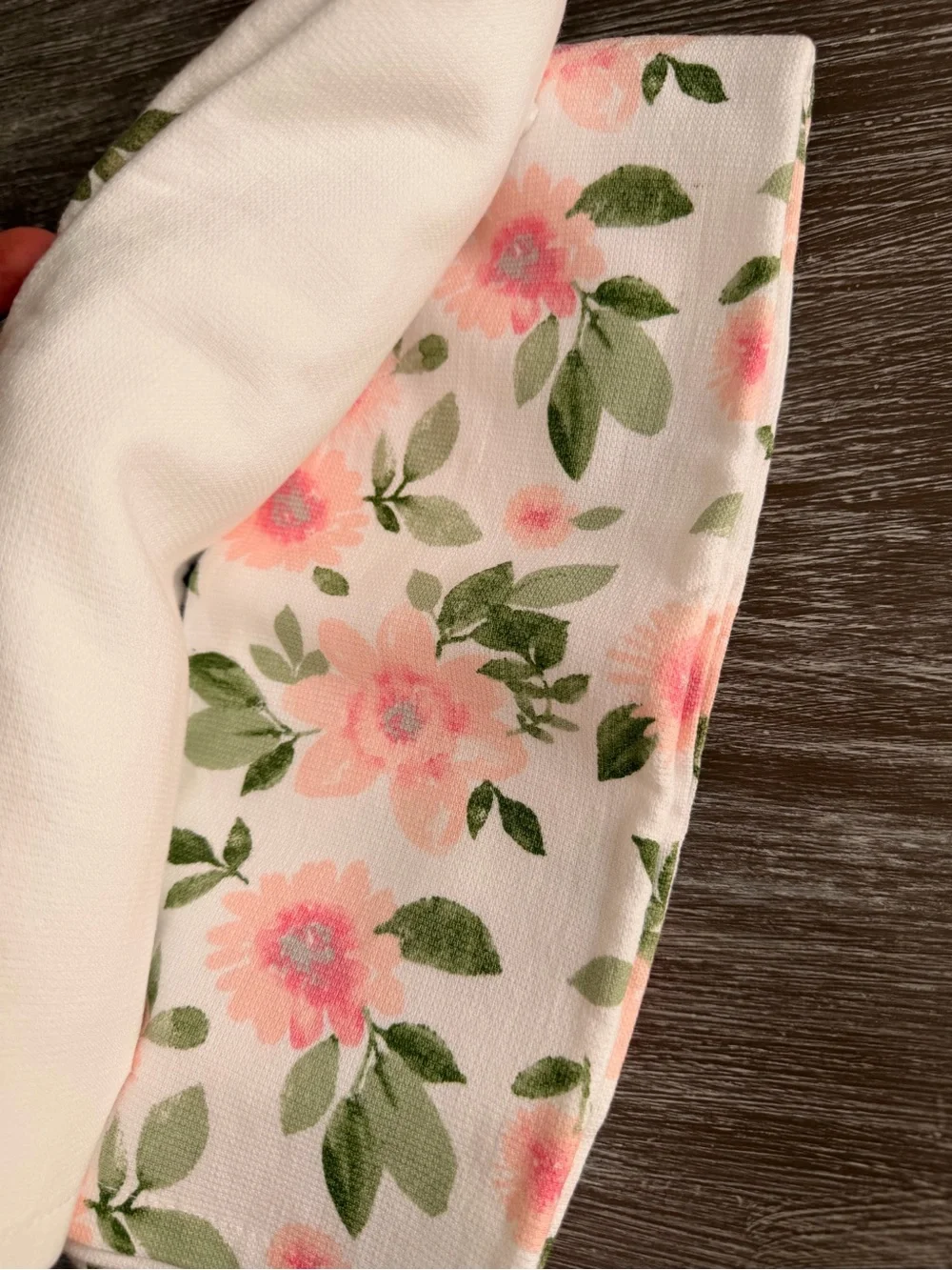Mr & Mrs Floral Kitchen Tea Towel Set- Pink & Green